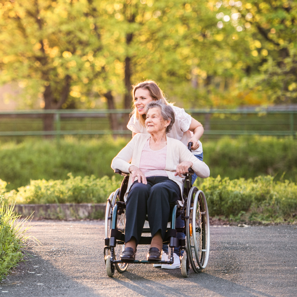 Young woman and elderly woman together | Manchester Care Homes | Dallas, TX